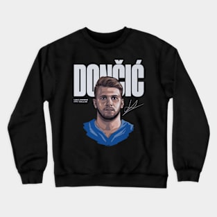 luka doncic game face Crewneck Sweatshirt